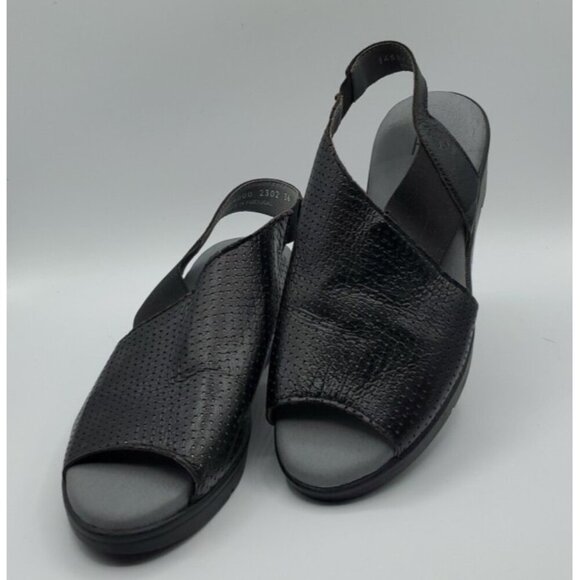 Fly London Women's Black Corners Sandal Peep Toe Size 36 US 5.5 - 6 - Picture 1 of 14